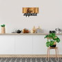 Wallity MA-309 Accesorio de Pared Decorativa de Madera y Metal Nogal y Negro